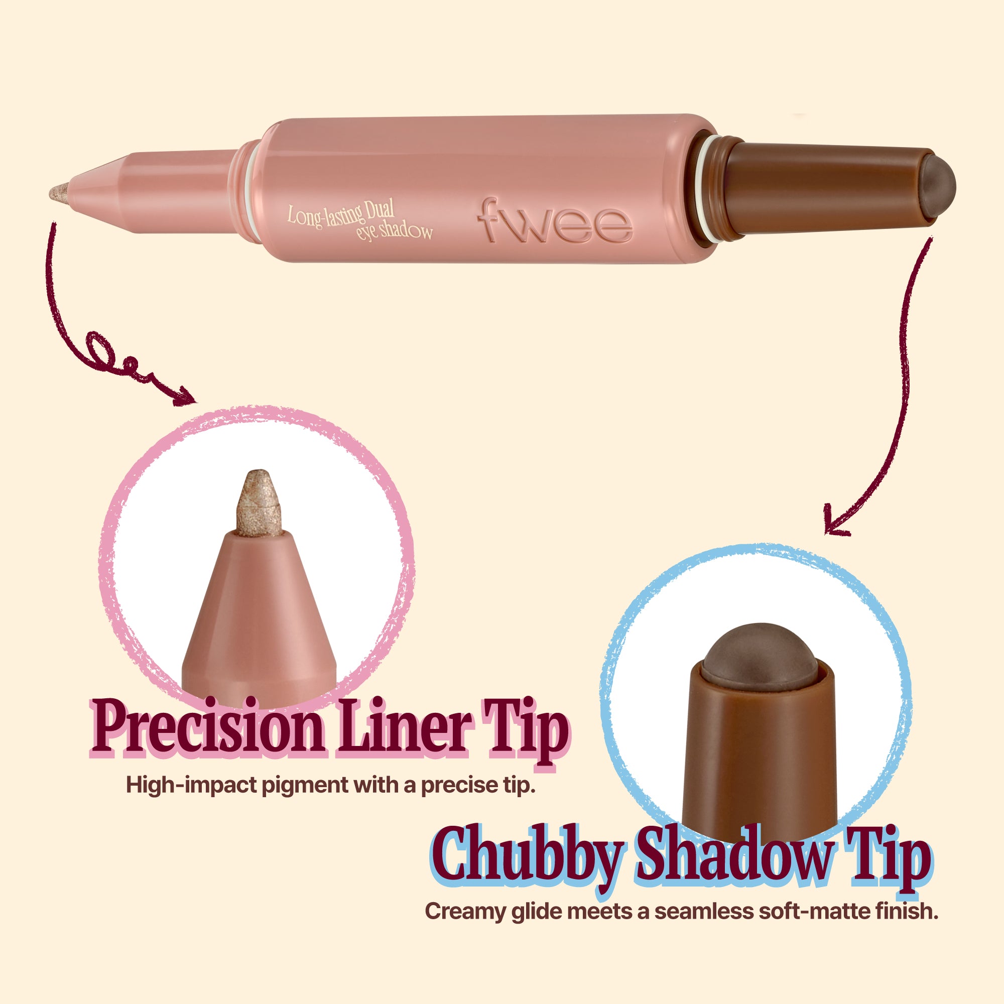 Long-Lasting Dual Coloring Stick Eye Shadow